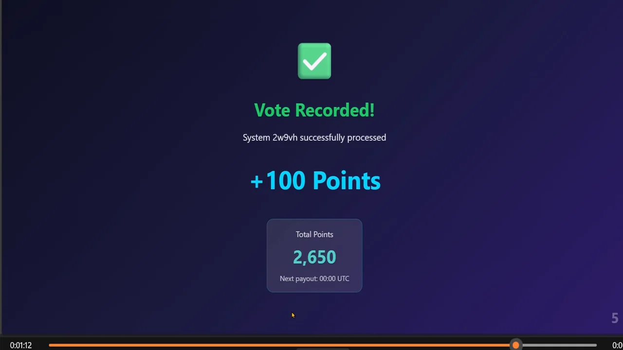 Vote and Reward System
